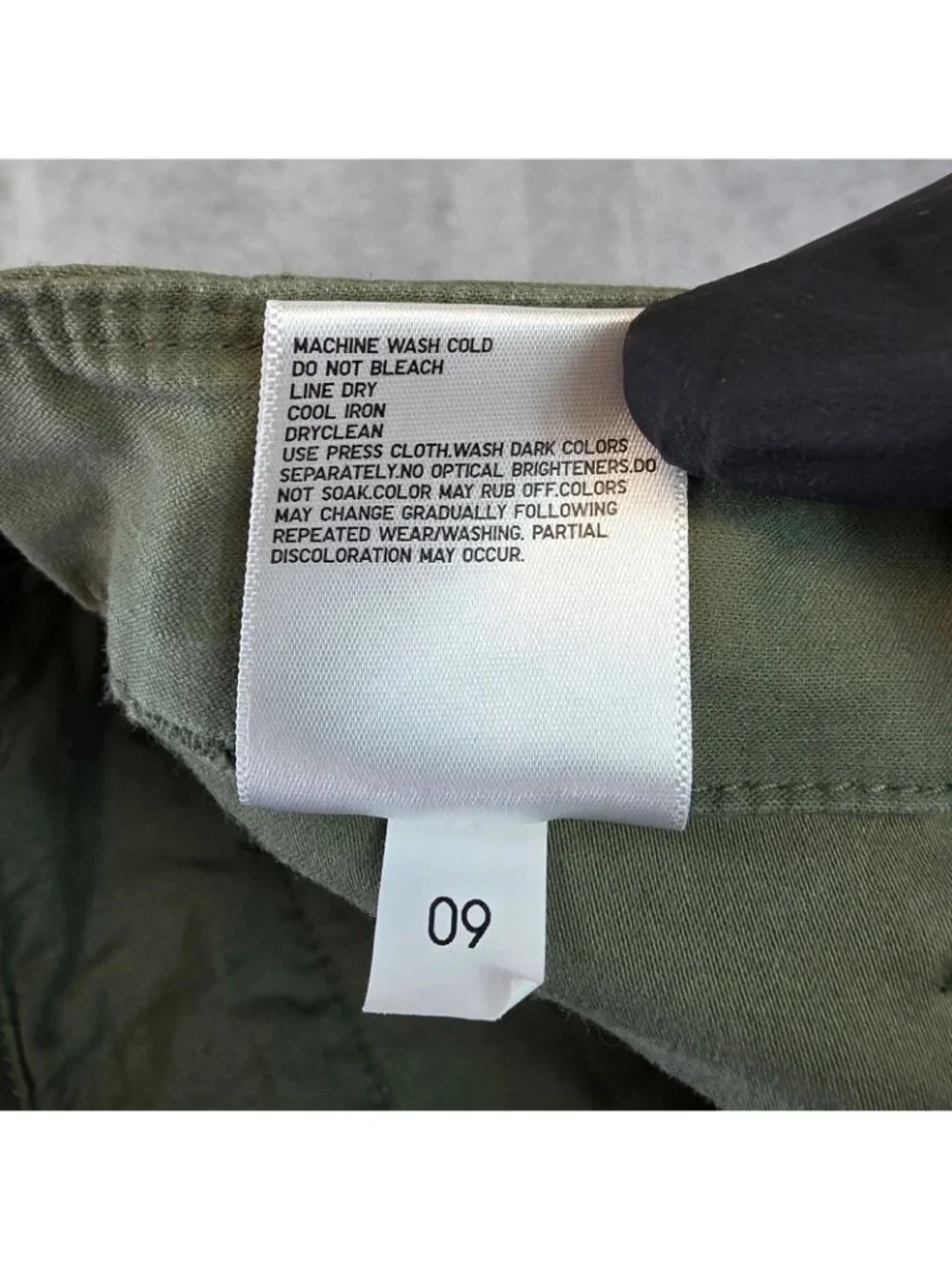 Uniqlo Chino Pants Womens 12 Green Twill Tapered Ankle Pockets Stretch Casual